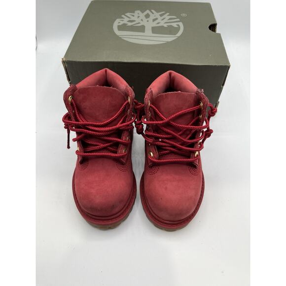 Timberland 6 Inch Boys Toddler Dark Red Size 5c - Picture 3 of 7